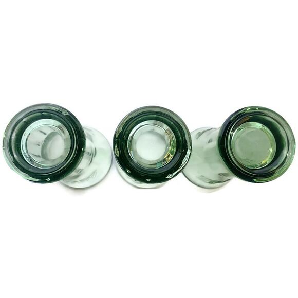 Coca Cola Glasses Green Thick and Heavy by Libbey Retro Look Lot of 3 - Picture 6 of 6